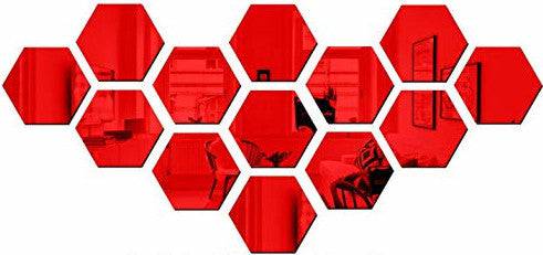 Hexagon Acrylic Mirror Wall Stickers - TheWellBeing4All