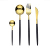 Gold Cutlery Set Forks Spoons Knives - TheWellBeing4All