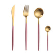 Gold Cutlery Set Forks Spoons Knives - TheWellBeing4All