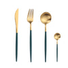 Gold Cutlery Set Forks Spoons Knives - TheWellBeing4All