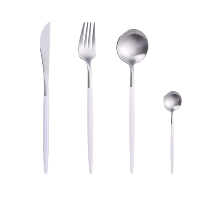 Gold Cutlery Set Forks Spoons Knives - TheWellBeing4All