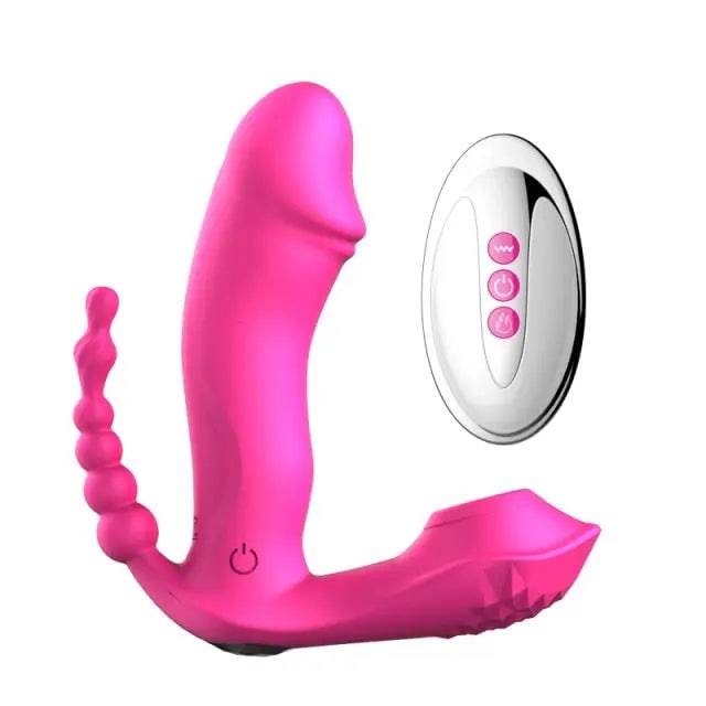 3 in 1 Suck Vibrator Model 7 Oral Suck Clitoral Stimulator Sexual Vagina Anal Vibrator Female Remote Control Wearable Sex Toy - TheWellBeing4All