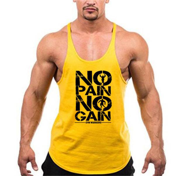 Y Back Gym Stringer Tank Top Men Cotton Clothing Bodybuilding Sleeveless Shirt Fitness Vest Muscle Singlets Workout Tank - TheWellBeing4All