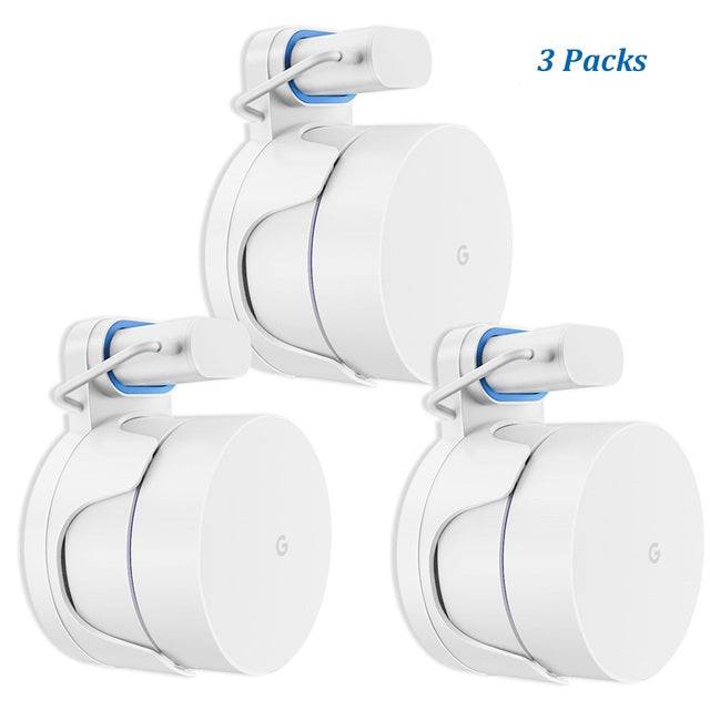 Wall Mount Bracket for Google WiFi Accessories for Google Mesh WiFi System and Google WiFi Router Without Messy Wires or Screws - TheWellBeing4All