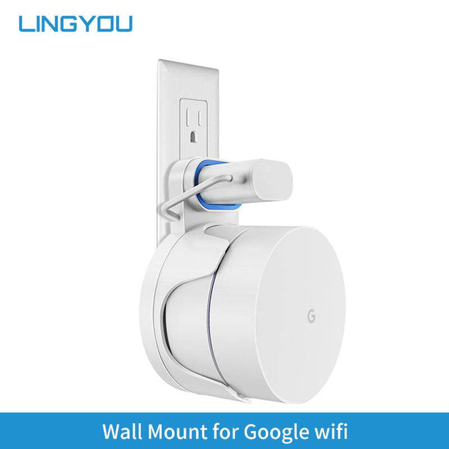 Wall Mount Bracket for Google WiFi Accessories for Google Mesh WiFi System and Google WiFi Router Without Messy Wires or Screws - TheWellBeing4All