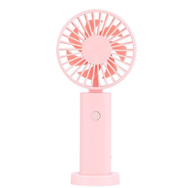 Handheld Personal Mini Fan USB Rechargeable Portable Fan Cooler - TheWellBeing4All