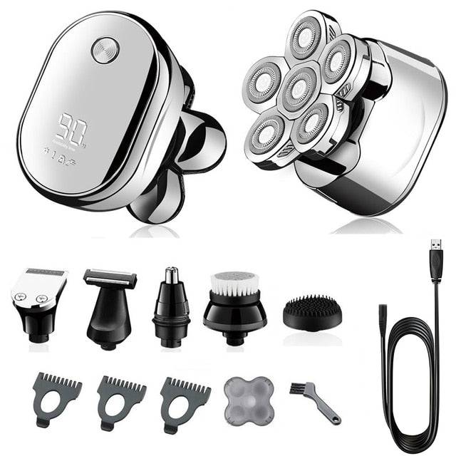 Multi grooming kit digital display electric shaver hair trimmer beard electric razor wet dry men facial&body shaving machine - TheWellBeing4All