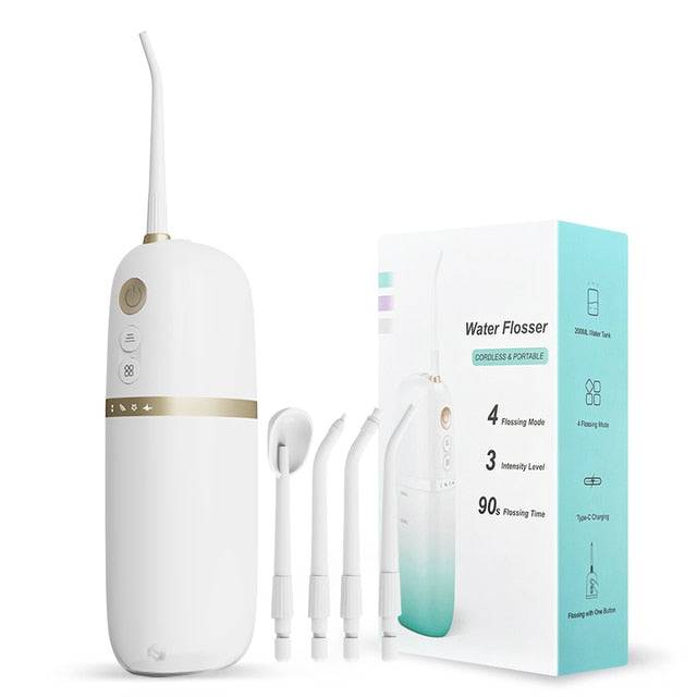 Portable Travel Bag Oral Irrigator Dental Electric Pulse Water Floss USB Rechargeable Teeth Cleaning Tools - TheWellBeing4All