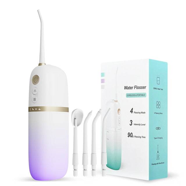 Portable Travel Bag Oral Irrigator Dental Electric Pulse Water Floss USB Rechargeable Teeth Cleaning Tools - TheWellBeing4All