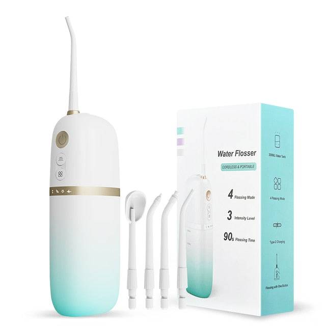 Portable Travel Bag Oral Irrigator Dental Electric Pulse Water Floss USB Rechargeable Teeth Cleaning Tools - TheWellBeing4All