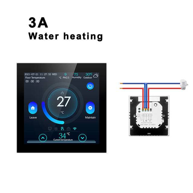 Smart Floor Thermostat,Tuya WiFi Electric/Water Heating Temperature Controller,Smart Home for Alexa Google - TheWellBeing4All