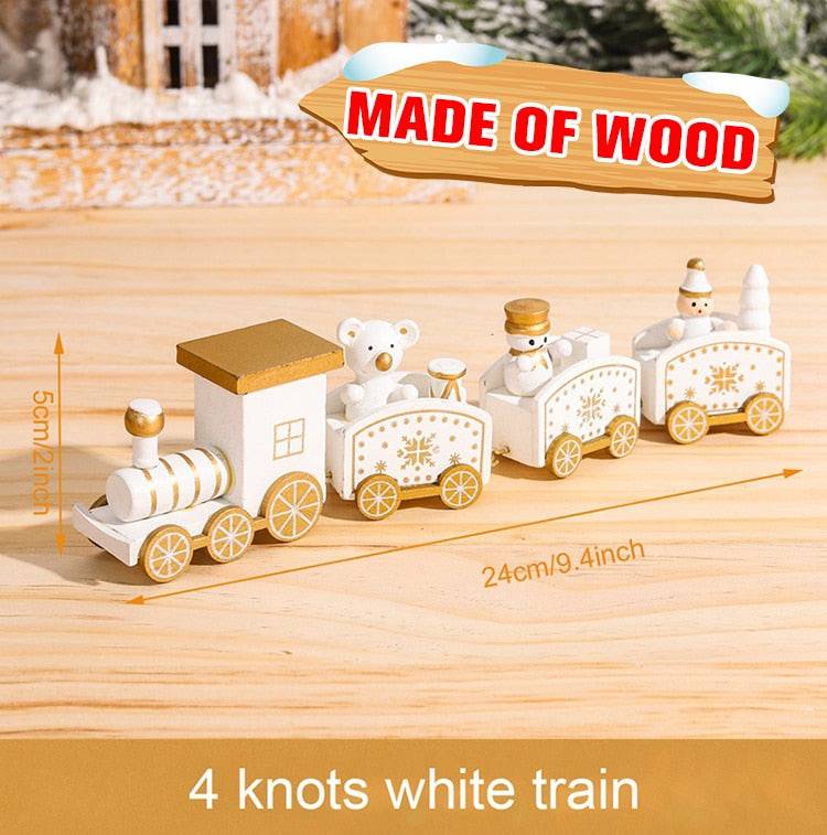 Wooden/Plastic Train Merry Christmas Ornament Christmas Decorations - TheWellBeing4All