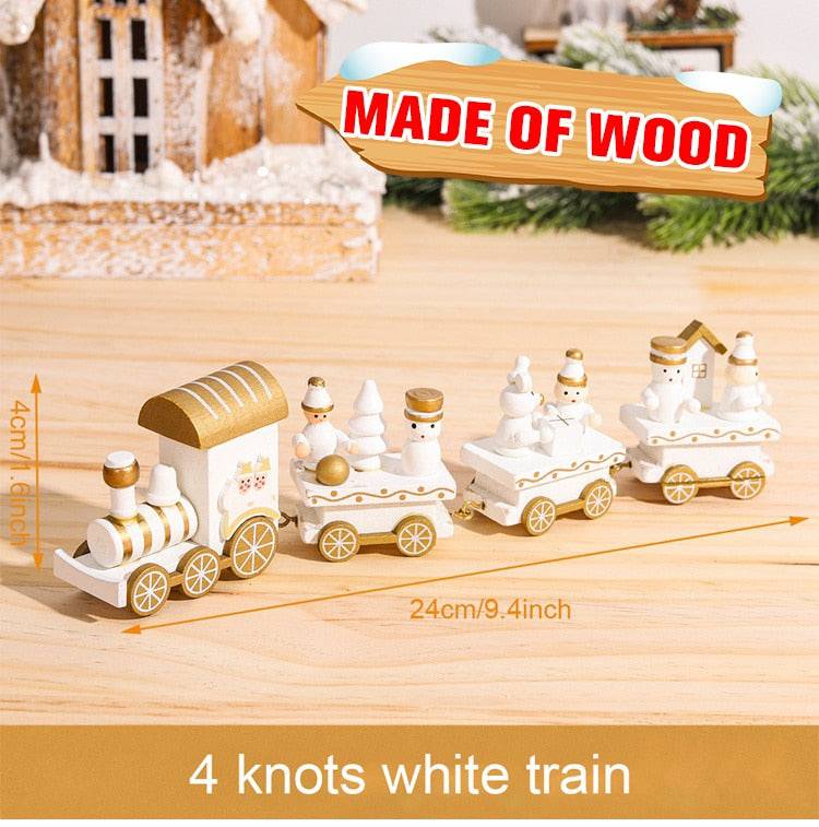 Wooden/Plastic Train Merry Christmas Ornament Christmas Decorations - TheWellBeing4All