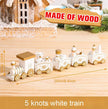 Wooden/Plastic Train Merry Christmas Ornament Christmas Decorations - TheWellBeing4All