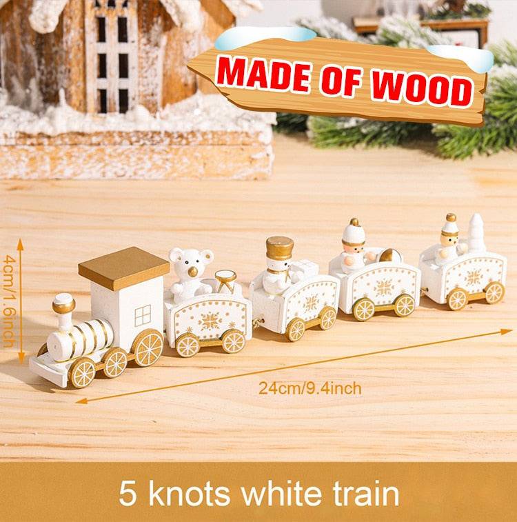 Wooden/Plastic Train Merry Christmas Ornament Christmas Decorations - TheWellBeing4All