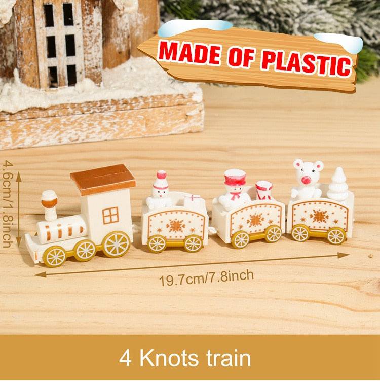 Wooden/Plastic Train Merry Christmas Ornament Christmas Decorations - TheWellBeing4All