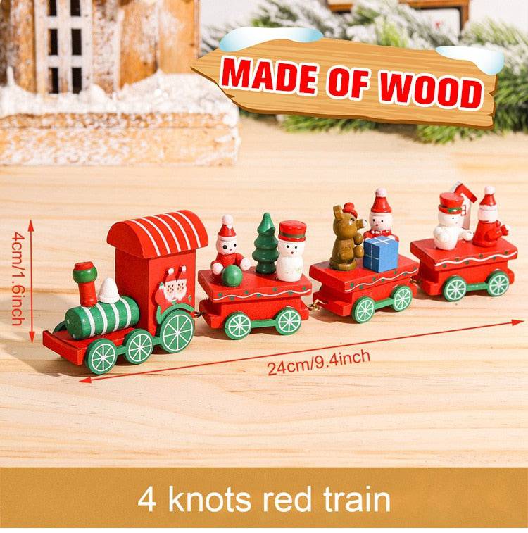 Wooden/Plastic Train Merry Christmas Ornament Christmas Decorations - TheWellBeing4All