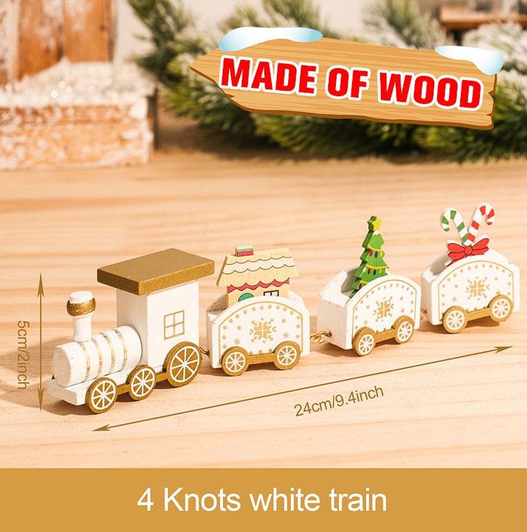 Wooden/Plastic Train Merry Christmas Ornament Christmas Decorations - TheWellBeing4All