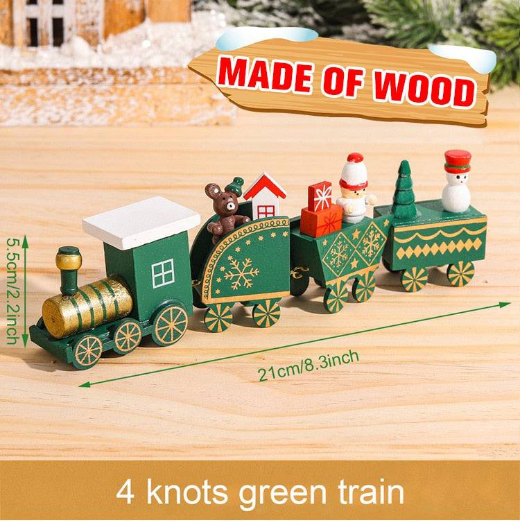 Wooden/Plastic Train Merry Christmas Ornament Christmas Decorations - TheWellBeing4All