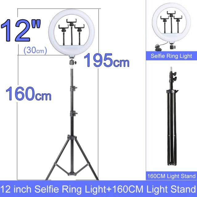 LED Selfie Ring Light with Stand without Tripod - TheWellBeing4All