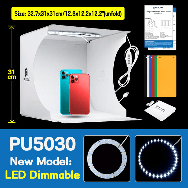 Mini Photo Studio Lightbox 3 Model LED Light Photography - TheWellBeing4All