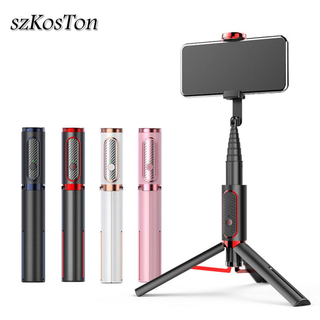 Wireless Bluetooth compatible Selfie Stick Extendable Monopod Remote Control Selfie Stick Tripod - TheWellBeing4All