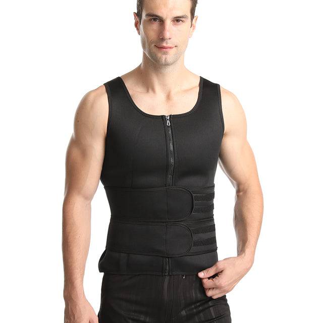 Shaper Sauna Vest Waist Trainer Double Belt Sweat Shirt Corset - TheWellBeing4All