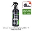 Ceramic Car Coating Paint Care - Hydrophobic Quick Coat Liquid Wax Car Care Kit - TheWellBeing4All