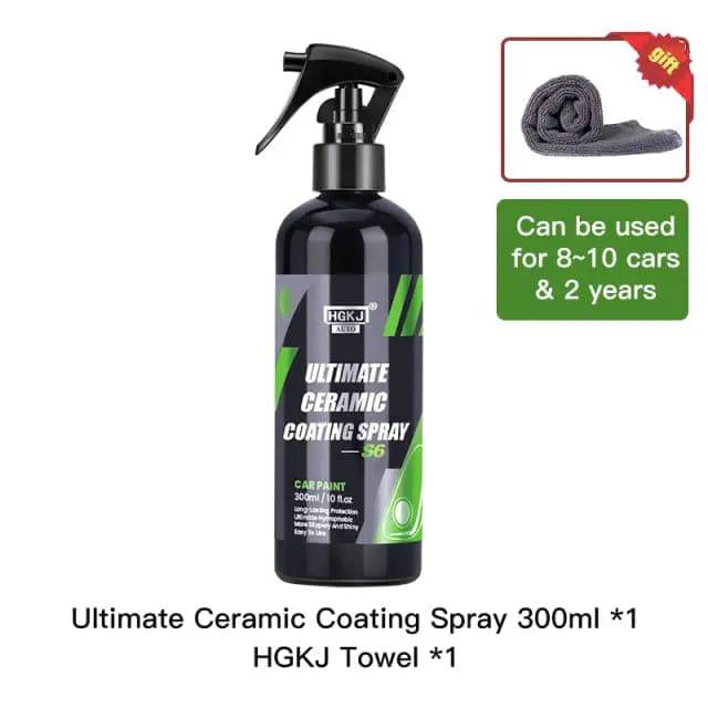 Ceramic Car Coating Paint Care - Hydrophobic Quick Coat Liquid Wax Car Care Kit - TheWellBeing4All