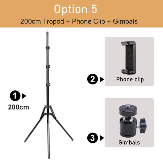 Camera Live Photography Cell Phone Selfie Tripod For Tiktok Vlog Youtube Ring Light For Gopro Holder - TheWellBeing4All