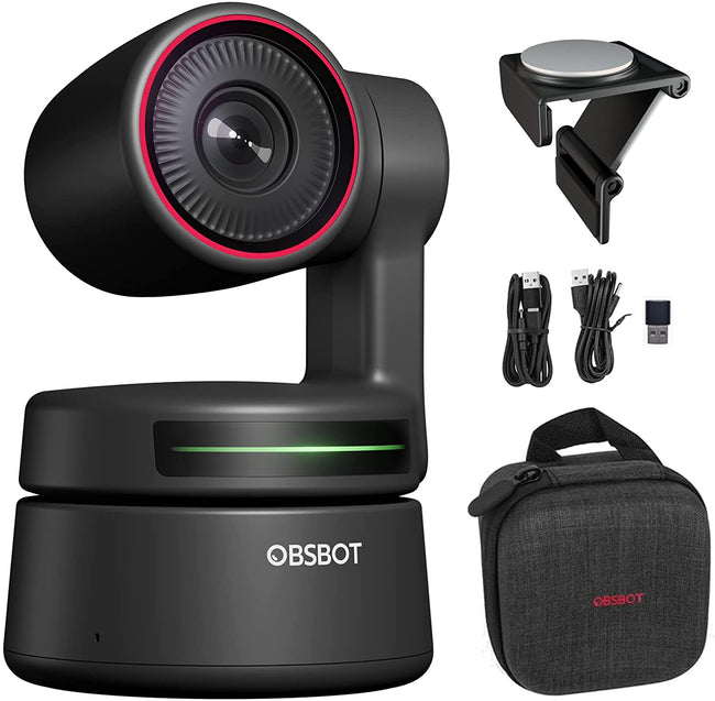 OBSBOT 4K Webcam Ultra HD Auto-Frame Gesture Control Webcam with 4X Zoom - TheWellBeing4All