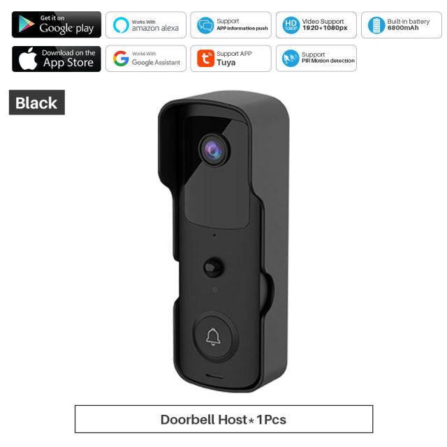 Smart Doorbell Video Intercom IP Camera Works With Alexa Echo Show Google Home - TheWellBeing4All