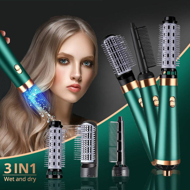 Hair Dryer Hot Air Brush 3 IN 1 Hair Curler Straightener Comb Curls One Step Hair Styling Tools - TheWellBeing4All