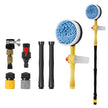 Car Wash Foam Brush Automatic Rotary Long Handle Cleaning Mop Chenille Broom Cleaning Tools - TheWellBeing4All