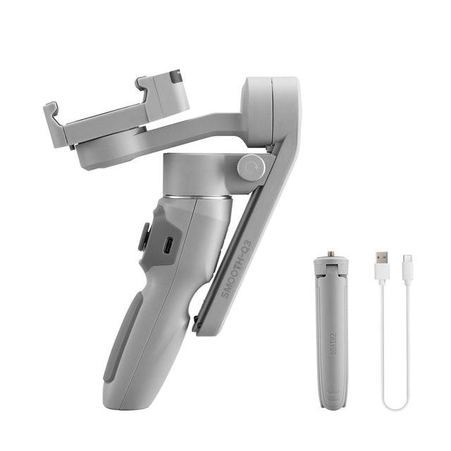 Smooth Q3 handheld 3axis smartphone gimbal stabilizer Foldable mobile phone stabilizer compatible with iPhone and Android - TheWellBeing4All