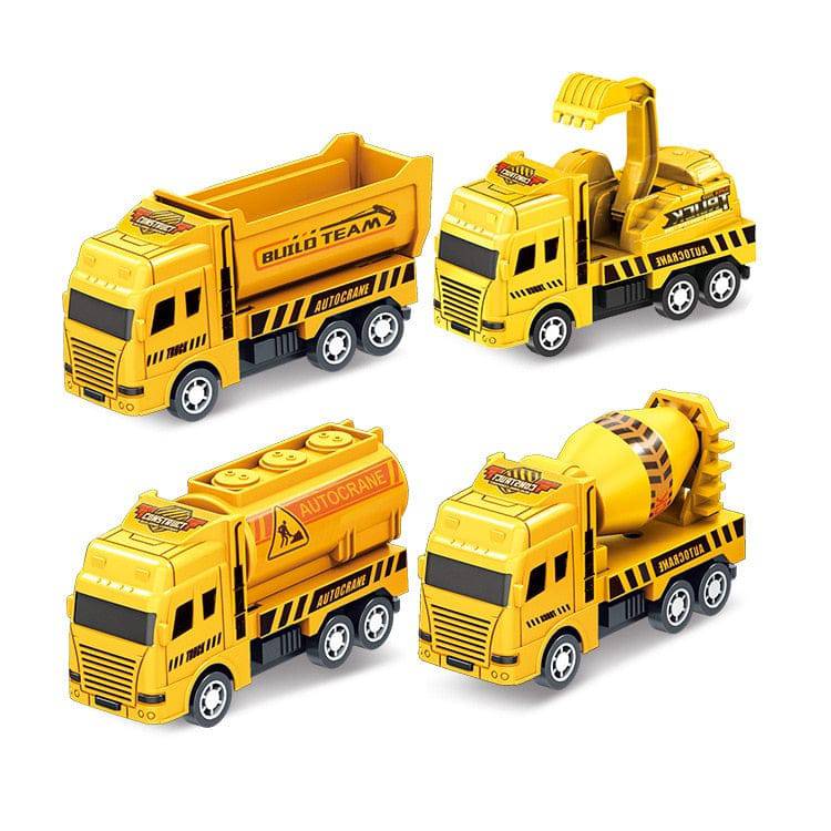 Children's Toy Warrior Mini Engineering Vehicle Model Set Of Four - TheWellBeing4All