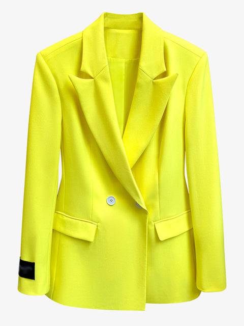 Minimalist Blazer For Women Notched Long Sleeve Casual - TheWellBeing4All