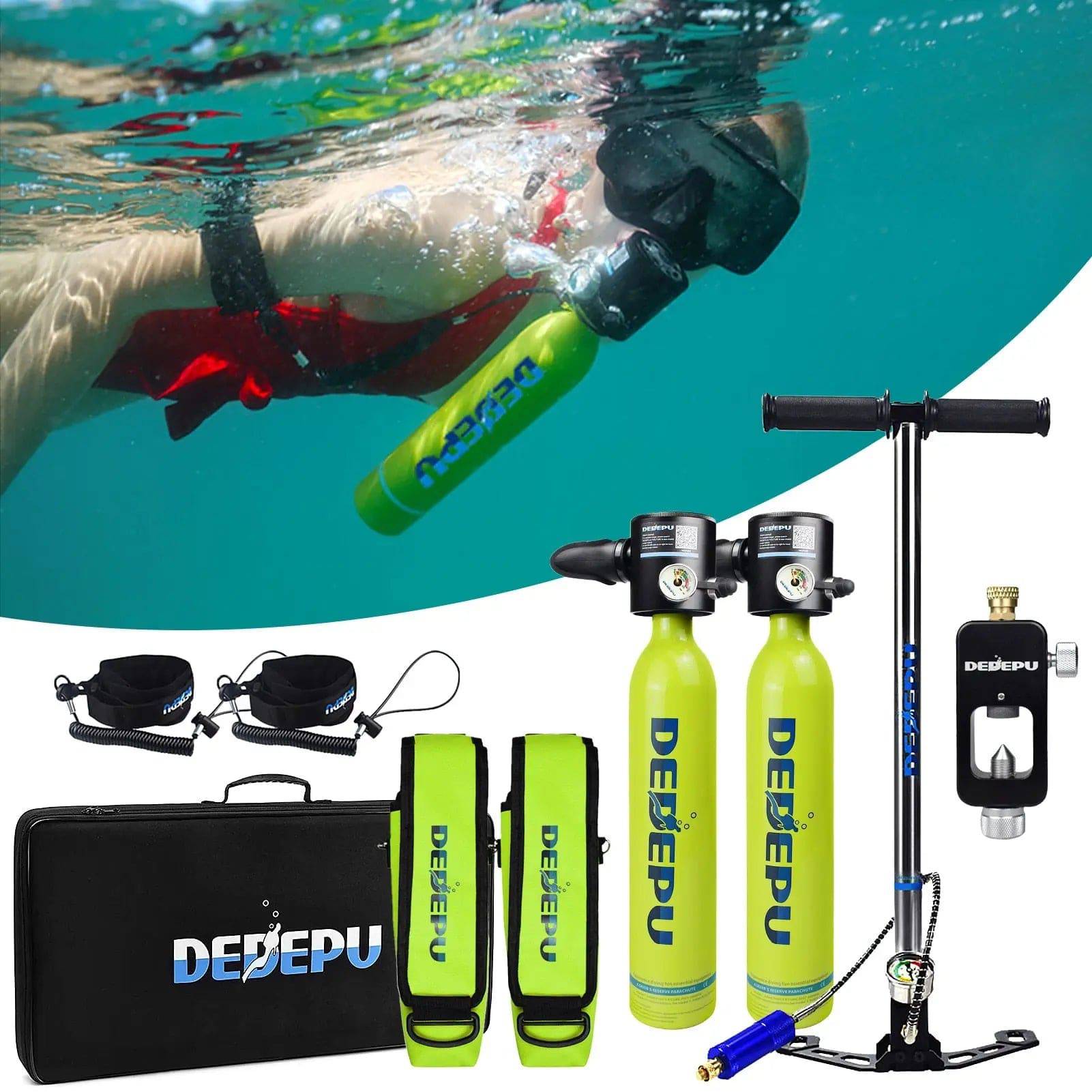 Oxygen Cylinder 10 Minutes Capability Diving Oxygen Underwater - TheWellBeing4All