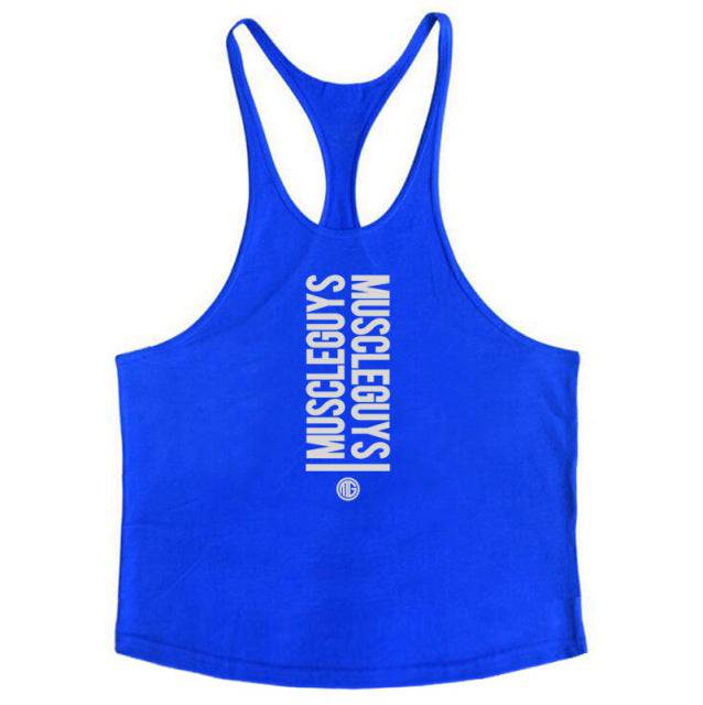 Bodybuilding loose Y back 1cm thin shoulder strap Fitness Stringer tank top for gym mens - TheWellBeing4All