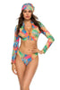 Swimsuit Geometric Print Plus Size - TheWellBeing4All