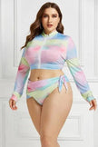 Swimsuit Geometric Print Plus Size - TheWellBeing4All