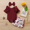 3Pcs Baby Girl Clothes Set Newborn's Clothing - The Well Being The Well Being gray / 3M Ludovick-TMB 3Pcs Baby Girl Clothes Set Newborn's Clothing