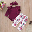 3Pcs Baby Girl Clothes Set Newborn's Clothing - The Well Being The Well Being Khaki / 6M Ludovick-TMB 3Pcs Baby Girl Clothes Set Newborn's Clothing