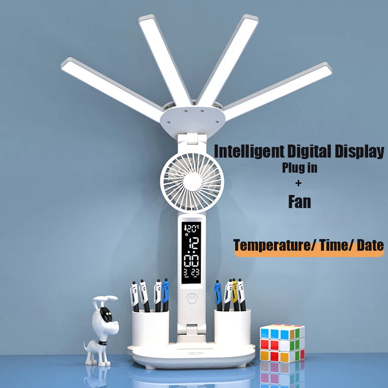 3in1 Multifunction LED Desk Lamp with Smart Digital Display and Wireless Charging