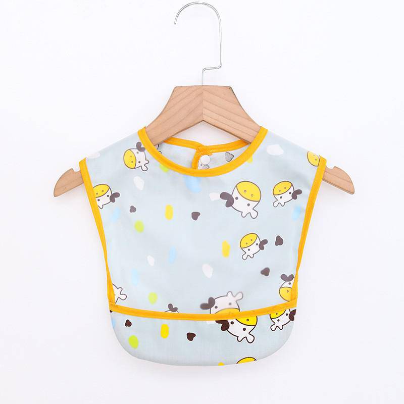 Baby Long Sleeve Scarf Waterproof Art Smock Feeding Bib Apron Pocket - TheWellBeing4All