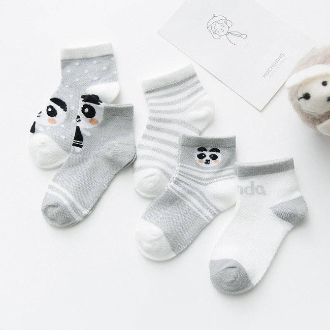 5Pairs/lot 0-2Y Infant Baby Socks Baby Socks for Girls Cotton Mesh Cute Newborn Boy Toddler Socks - TheWellBeing4All