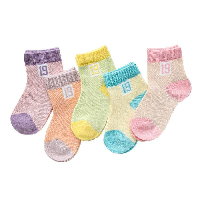 5Pairs/lot 0-2Y Infant Baby Socks Baby Socks for Girls Cotton Mesh Cute Newborn Boy Toddler Socks - TheWellBeing4All