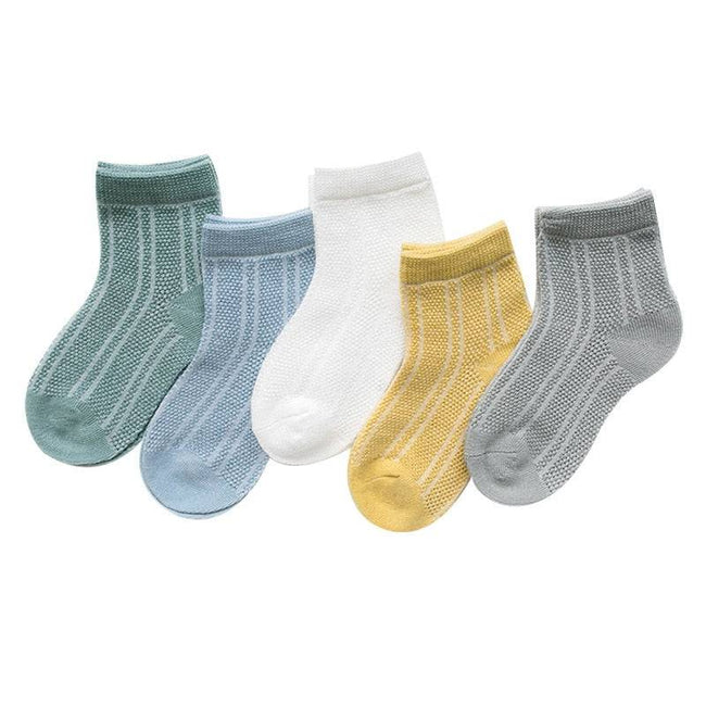 5Pairs/lot 0-2Y Infant Baby Socks Baby Socks for Girls Cotton Mesh Cute Newborn Boy Toddler Socks - TheWellBeing4All