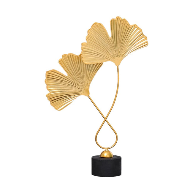 Nordic Gold Ginkgo Leaf Crafts Leaves Sculpture Luxury Living Room Decor Home Decoration Accessories Office Desktop Ornaments - TheWellBeing4All