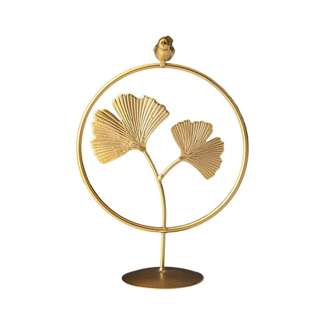 Nordic Gold Ginkgo Leaf Crafts Leaves Sculpture Luxury Living Room Decor Home Decoration Accessories Office Desktop Ornaments - TheWellBeing4All